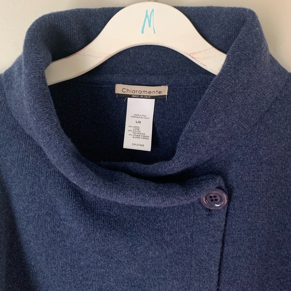 🌸HOST PICK🌸 CHIARAMENTE size L two-tone blue wool sweater - Picture 5 of 12